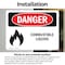 Signmission Combustible Liquids Danger Sign, Vinyl Decal, 7in W x 5in L, 2PK OS-2PACK-DS-D-57-L-1072 - alternate 6